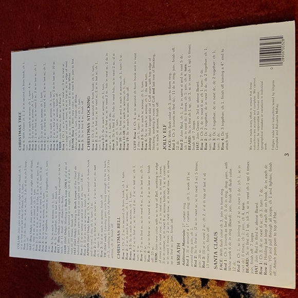 Set of 4 - Vintage Crocheted Christmas Leisure Arts Leaflets 602/328/30?/601 - Picture 5 of 9